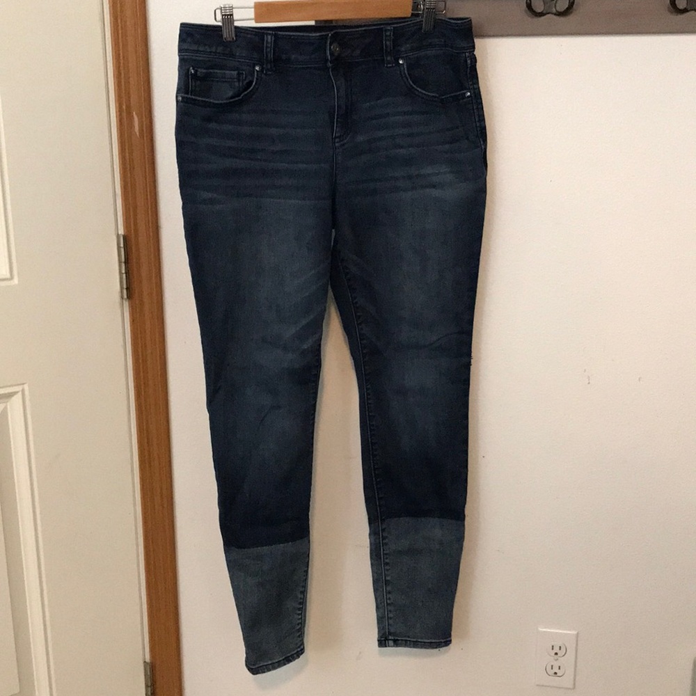 INC jeans two tone, skinny leg regular fit size 12